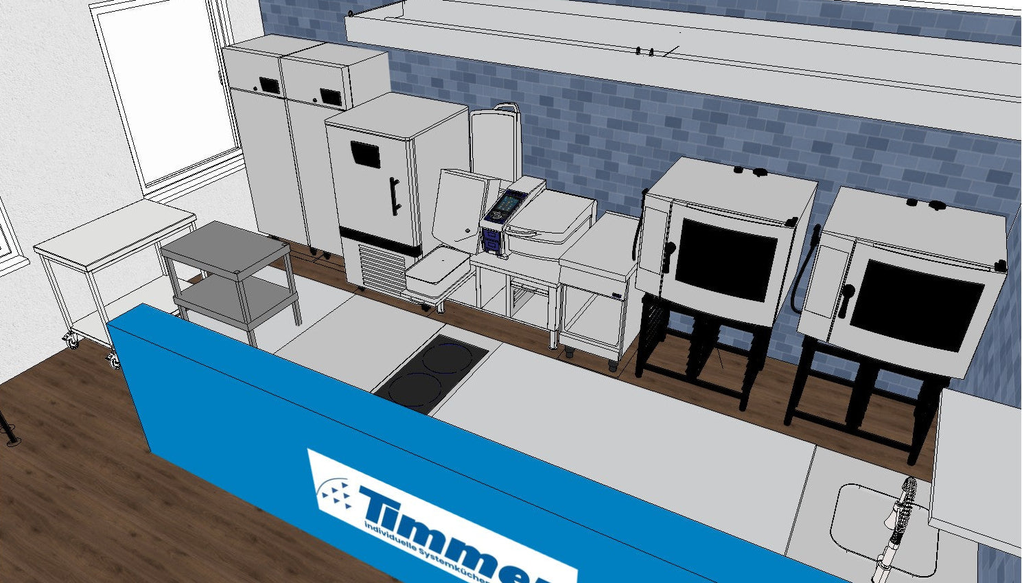 Die individuelle Planung einer neuen TIMMER Systemküche mithilfe einer CAD-Anlage